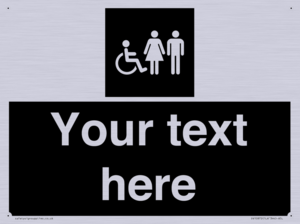 Custom information: black panel disabled female and male